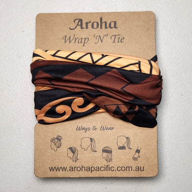 Aroha Wrap 'N' Tie (Brown)