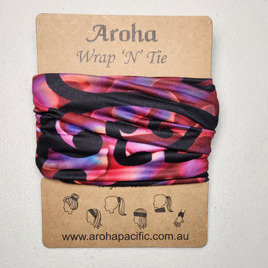 Aroha Wrap 'N' Tie (Pink Paua)