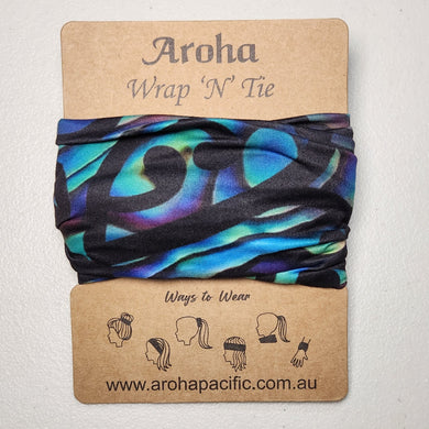 Aroha Wrap 'N' Tie (Paua)