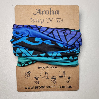 Aroha Wrap 'N' Tie (Purple/Green)