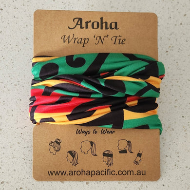 Aroha Wrap 'N' Tie (Rasta)