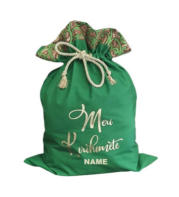 Christmas Sack Green - Custom Name